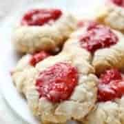Paleo Strawberry Coconut Thumbprint Cookies Gluten Free Vegan PM1 180x180 1