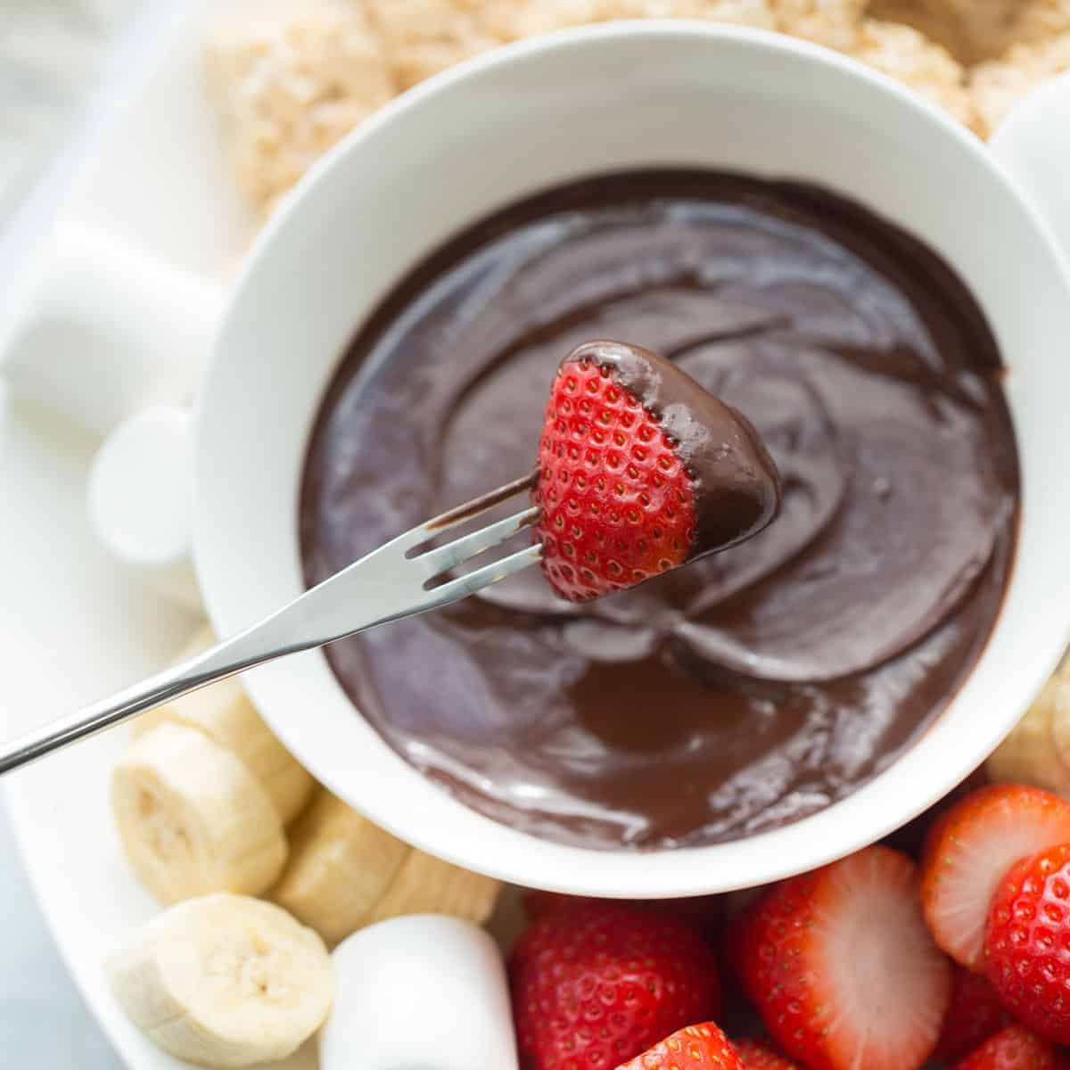 homemade chocolate fondue