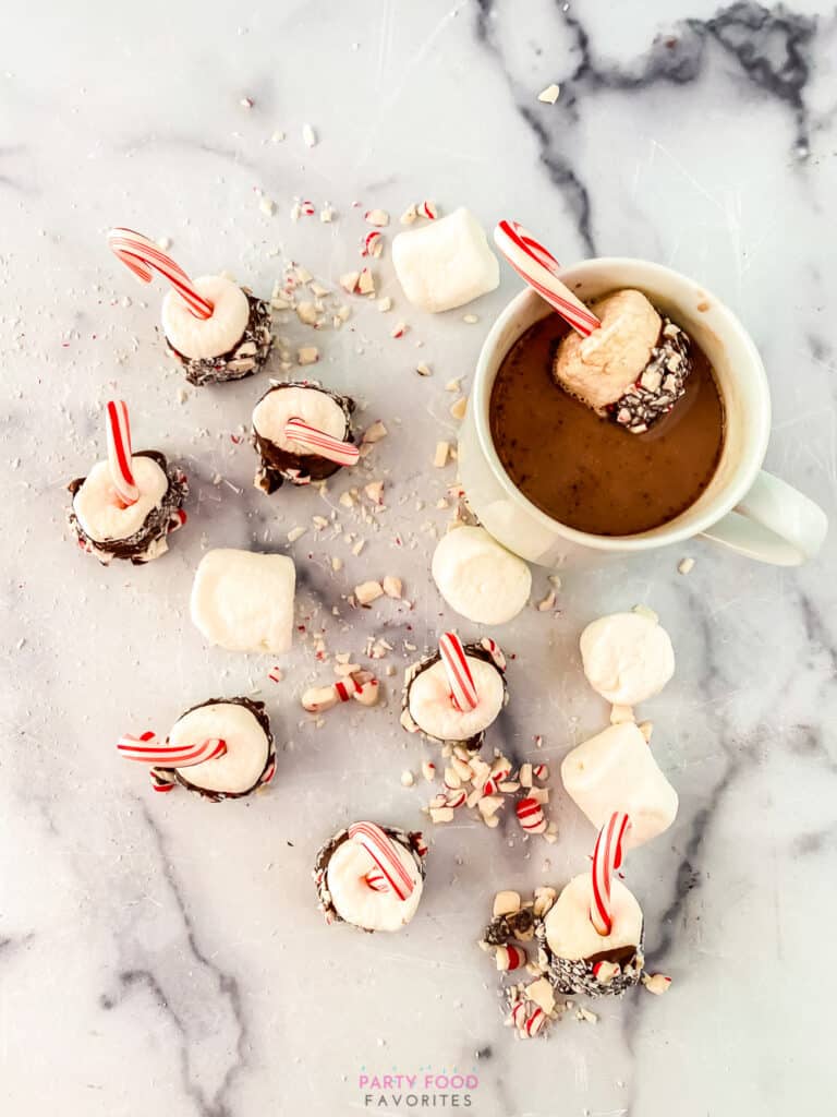peppermint hot chocolate stirrers