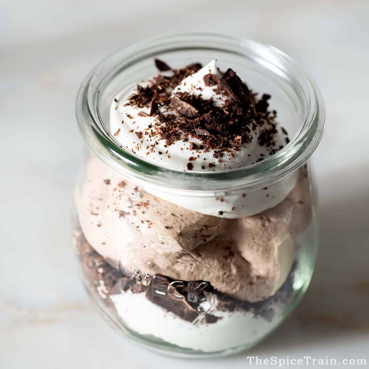 individual chocolate trifle in a jar 39700 0