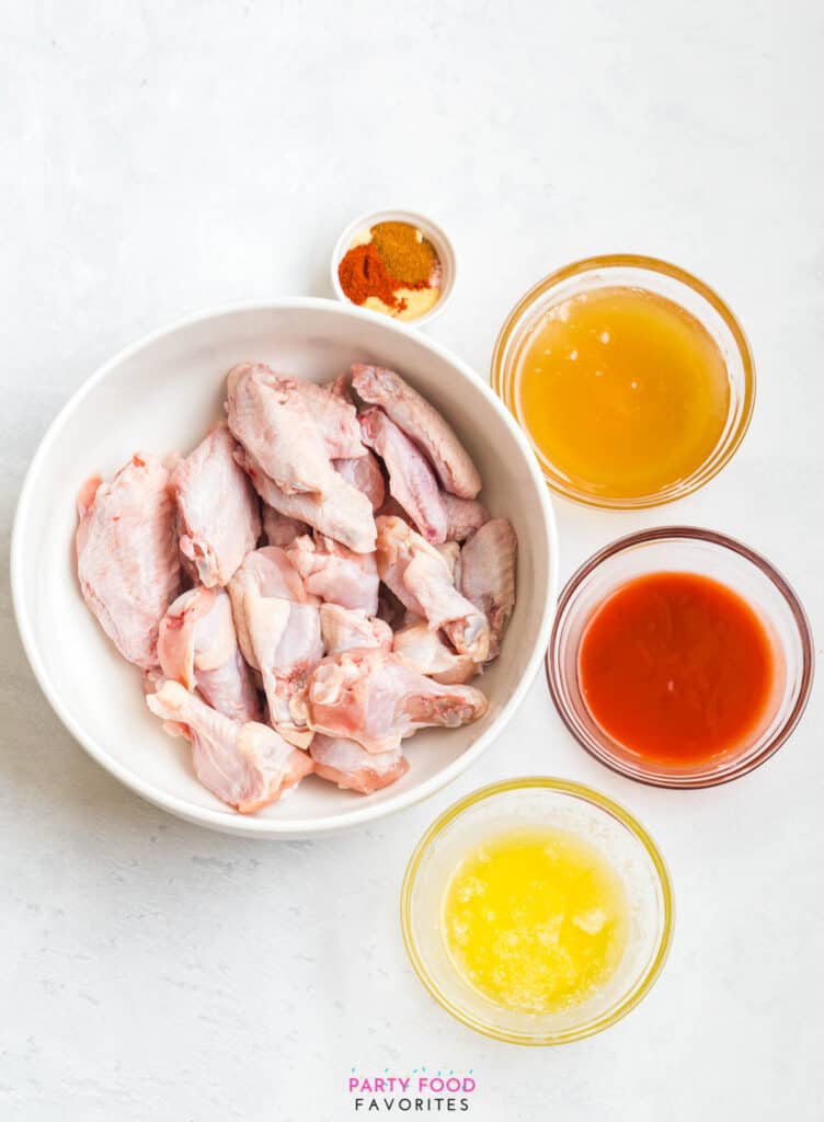 ingredients to make chicken wings with honey
