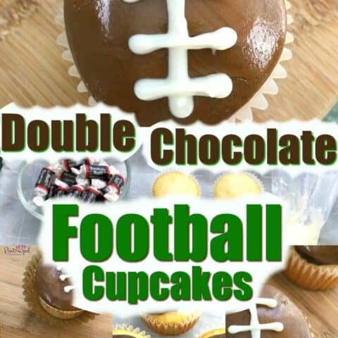 double chocolate football cupcakes