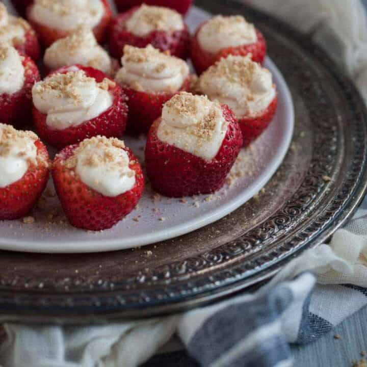 Cheesecake Stuffed Strawberries Made Healthier 96