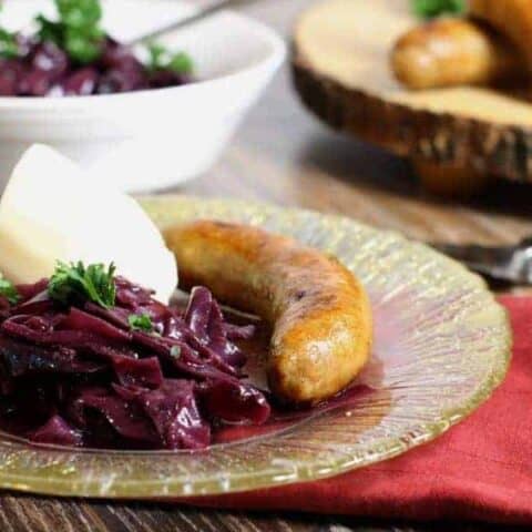 blueberry braised red cabbage rotkohl
