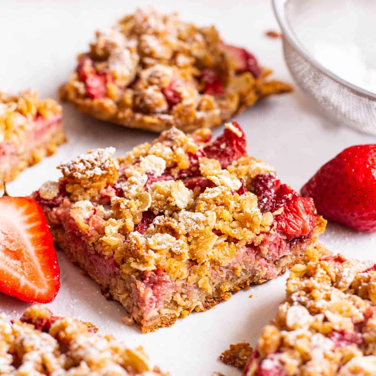 fg healthy strawberry oatmeal bars