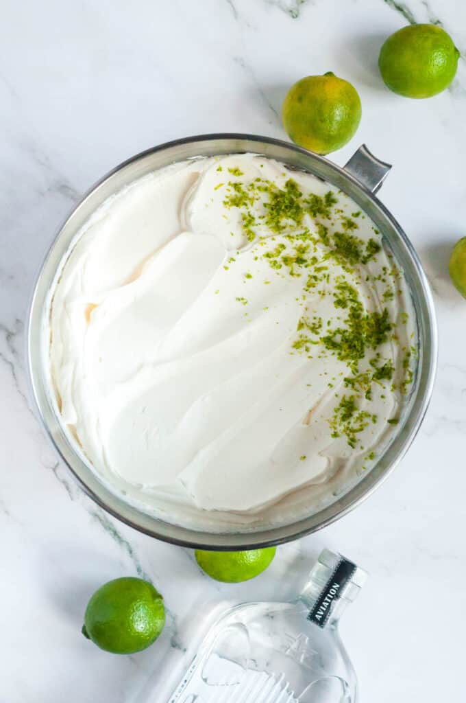 lime frosting with butter and shortening